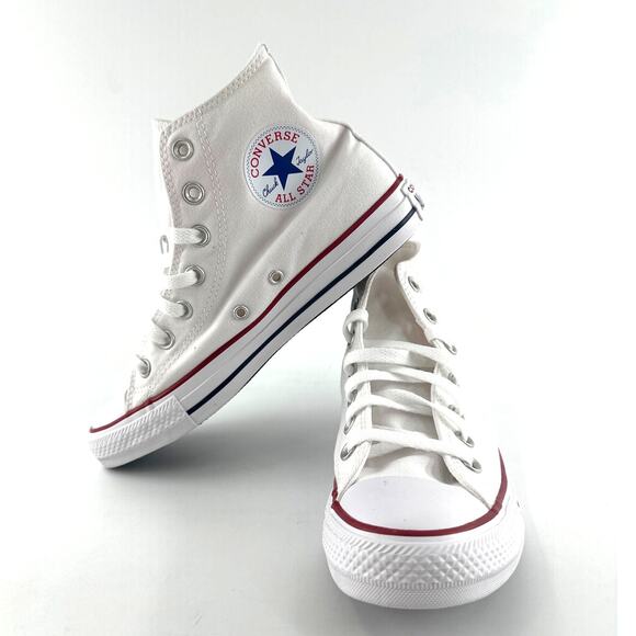 Converse Women's White Chuck Taylor All Star Sneakers Size Men's 6 Women's 8 - Picture 9 of 11